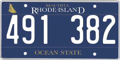 RI license plate 491382