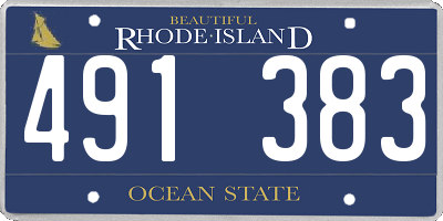 RI license plate 491383