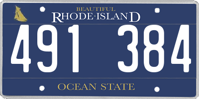 RI license plate 491384