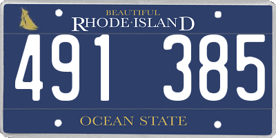 RI license plate 491385