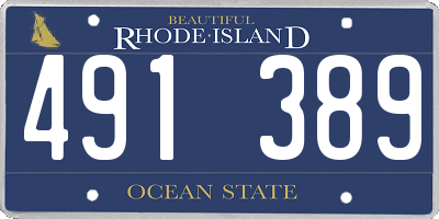 RI license plate 491389