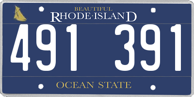 RI license plate 491391