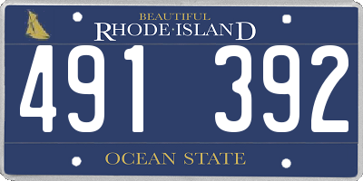 RI license plate 491392