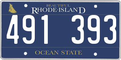 RI license plate 491393