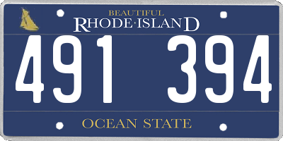 RI license plate 491394
