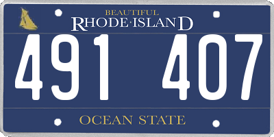 RI license plate 491407
