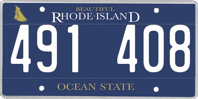 RI license plate 491408