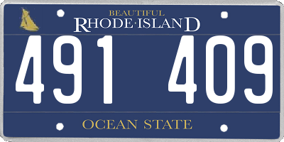 RI license plate 491409