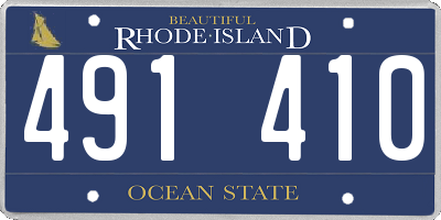 RI license plate 491410