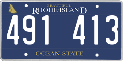RI license plate 491413