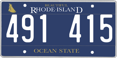 RI license plate 491415