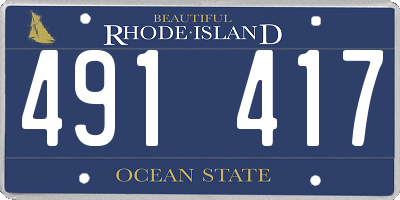 RI license plate 491417
