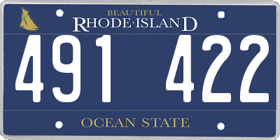 RI license plate 491422