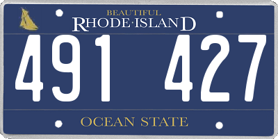 RI license plate 491427