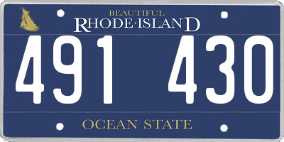 RI license plate 491430