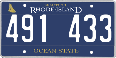 RI license plate 491433