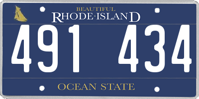 RI license plate 491434
