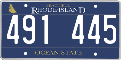 RI license plate 491445