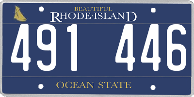 RI license plate 491446