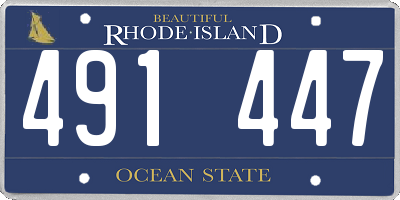 RI license plate 491447
