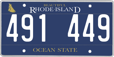 RI license plate 491449