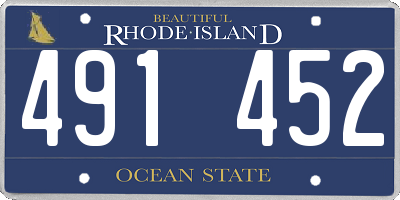 RI license plate 491452