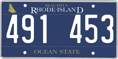 RI license plate 491453