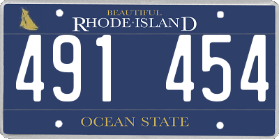 RI license plate 491454