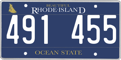 RI license plate 491455
