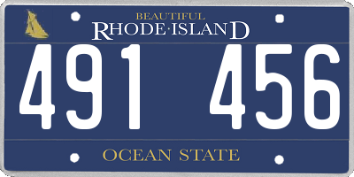 RI license plate 491456