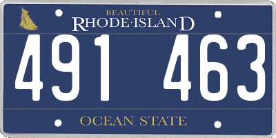 RI license plate 491463
