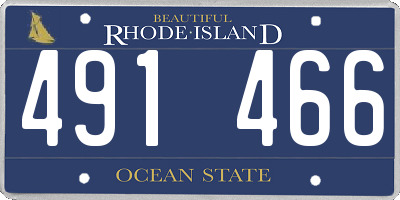 RI license plate 491466