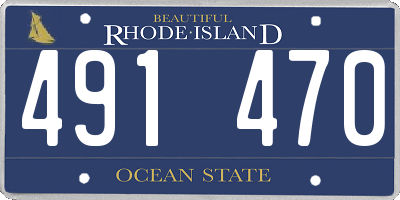 RI license plate 491470