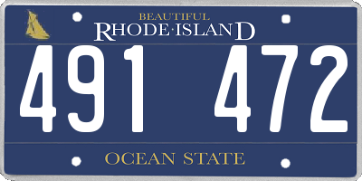 RI license plate 491472