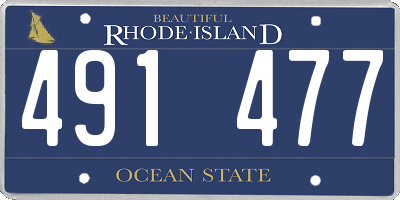 RI license plate 491477