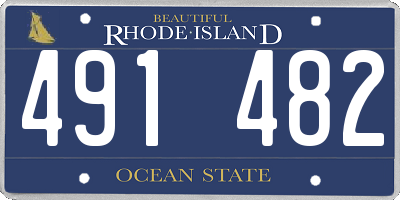 RI license plate 491482