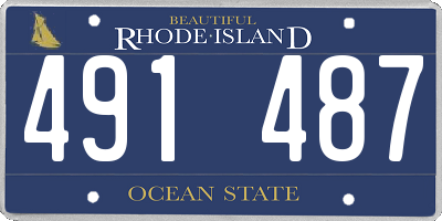 RI license plate 491487