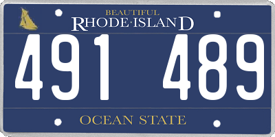 RI license plate 491489