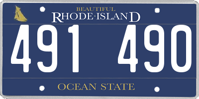 RI license plate 491490