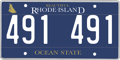 RI license plate 491491