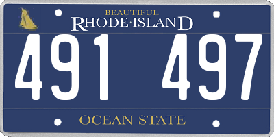 RI license plate 491497