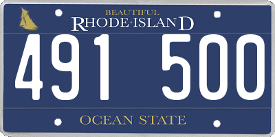RI license plate 491500