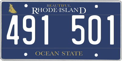 RI license plate 491501