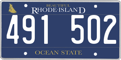 RI license plate 491502