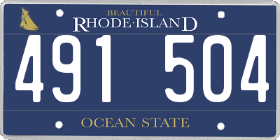 RI license plate 491504