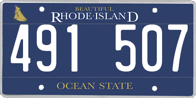 RI license plate 491507