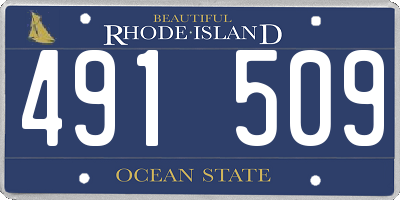 RI license plate 491509