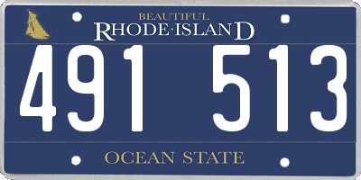 RI license plate 491513