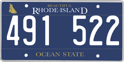 RI license plate 491522