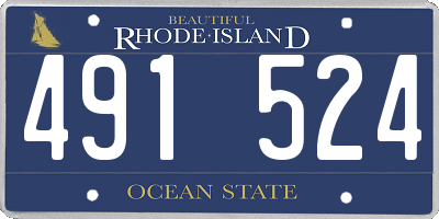 RI license plate 491524